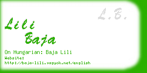 lili baja business card
